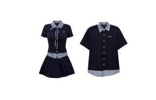 TUSHIFEI Couple Sets Women's Polo Collar Moderate Short