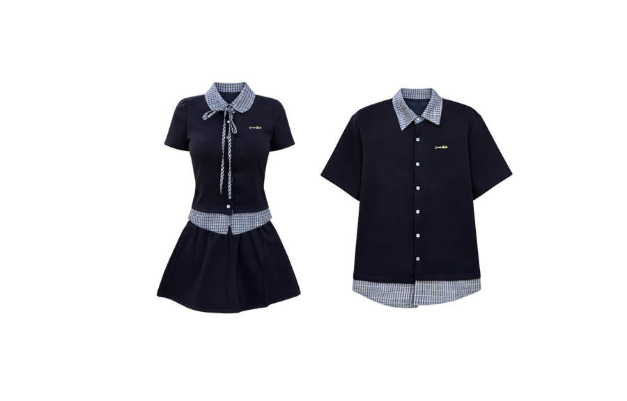 TUSHIFEI Couple Sets Women's Polo Collar Moderate Short
