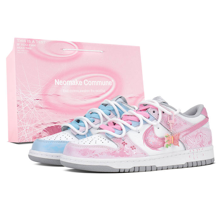 Nike Nike Dunk Skateboard Shoes Women's Blue Pink Mismatched