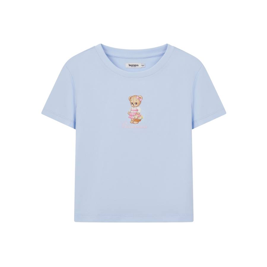 Teenie Weenie T Shirts Women's Crew Neck Moderate Straight Fit