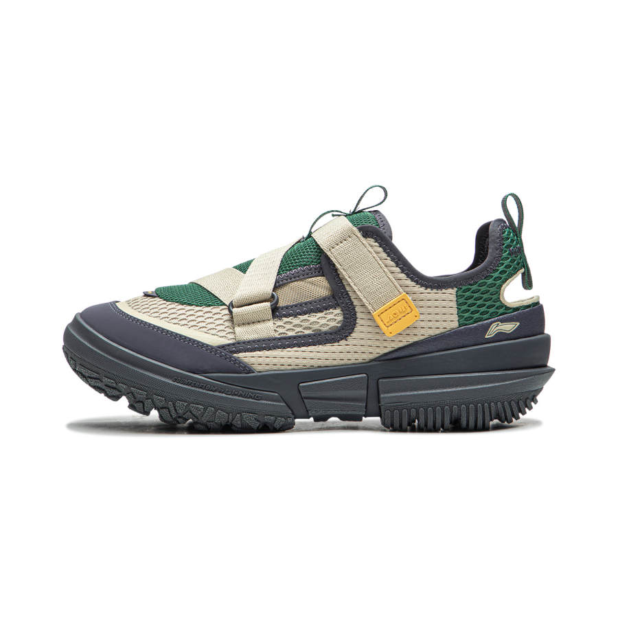 Li-Ning Li Ning Outdoor CF Tracing, Lin Man Outdoor Shoes Women's Light Milk Brown/Ebony Black/Deep Palace Green