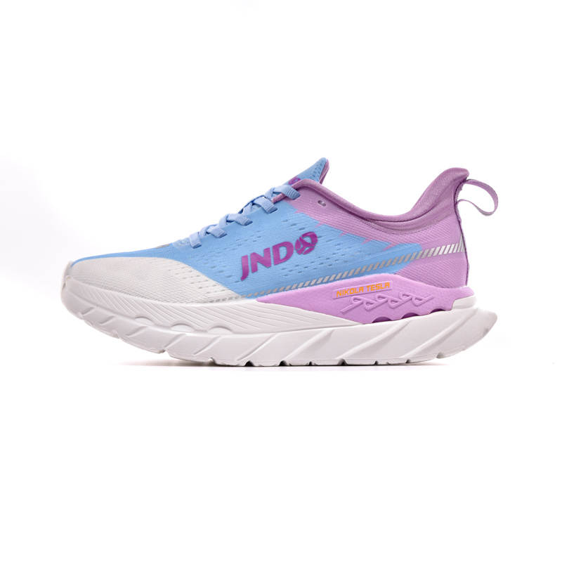 JNDO Cushioning Abrasion Resistant Lightweight Slip Resistant Low top Running Shoes Women's Blue Purple