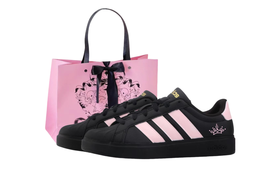 Adidas Adidas Street Talk Abrasion Resistant Waterproof Low top Skateboard Shoes Women's Black Pink