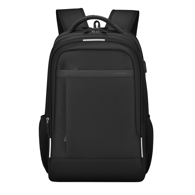 SEPTWOLVES Fits 15.6 Inch Notebook With Layered Fabric Bag Student Backpack Unisex Black
