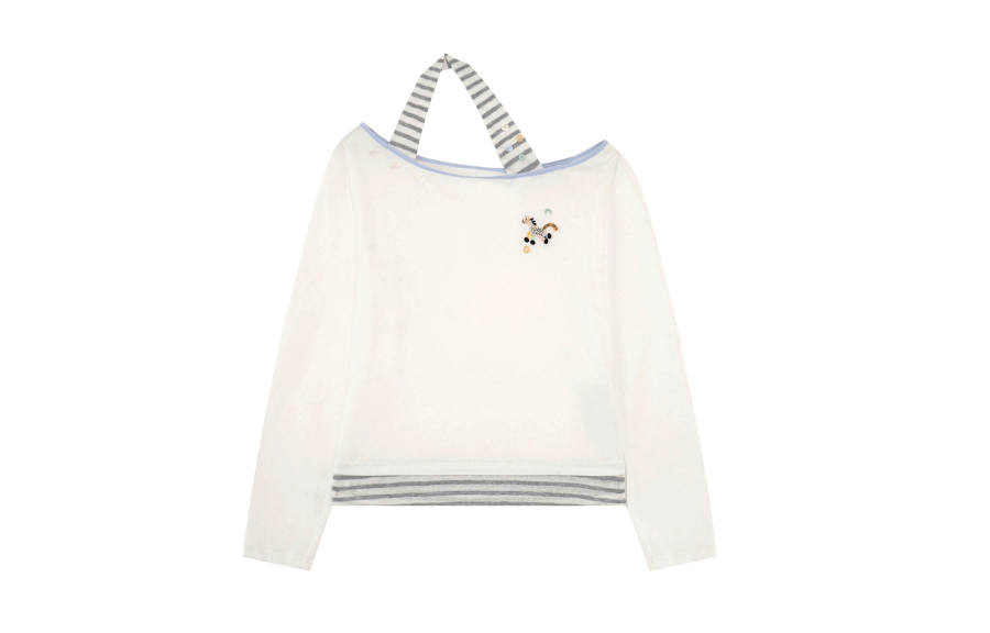 F426 T Shirts Women's Asymmetrical Collar Moderate Nipped In Waist