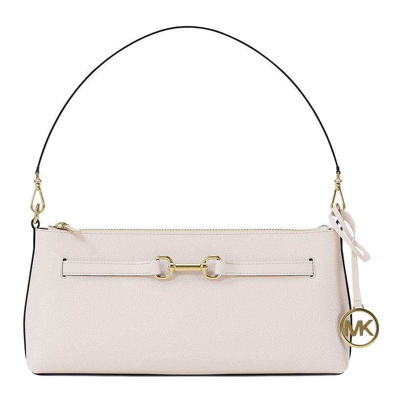 MICHAEL KORS Carson Calfskin Crossbody Bag, Shoulder Bag Small Women's Beige