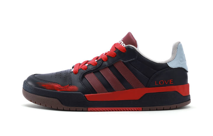 Adidas Adidas ENTRAP Leather Low top Skateboard Shoes Unisex Black Red
