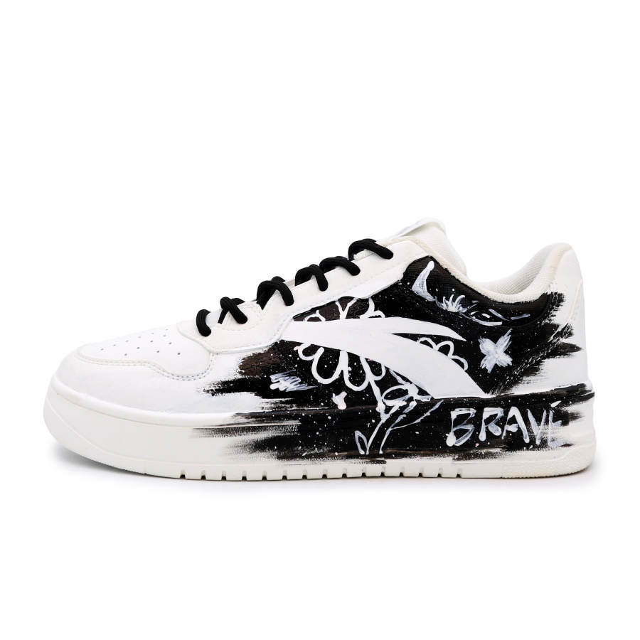 Anta Easy Ink Dare, Fashion Versatile Synthetic Leather Lightweight Breathable Low top Skateboard Shoes Unisex