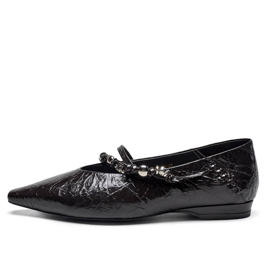 YEARCON Cow Leather Chunky Heel Mary Jane Shoes Women's