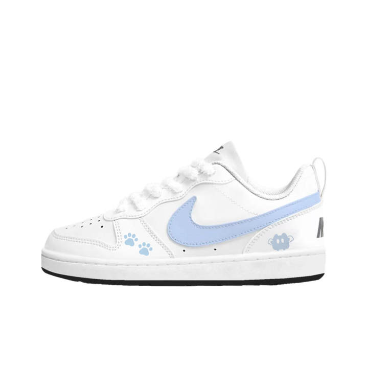 Nike Nike Court Borough Synthetic Leather Cushioning Abrasion Resistant Breathable Slip Resistant Low top Casual Skate Shoes