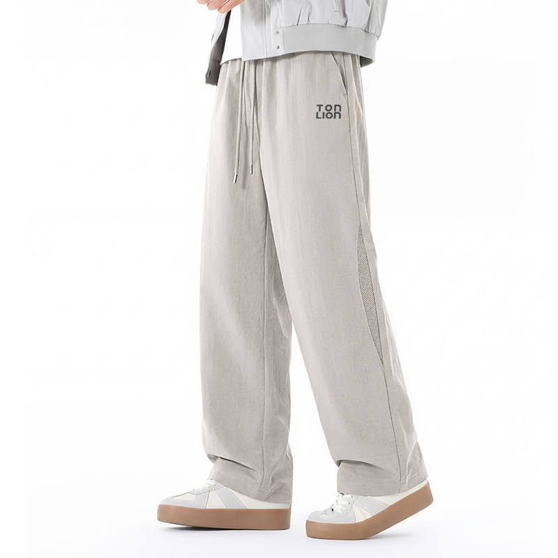 Tonlion Casual Pants Unisex Moderate Straight Fit Pants