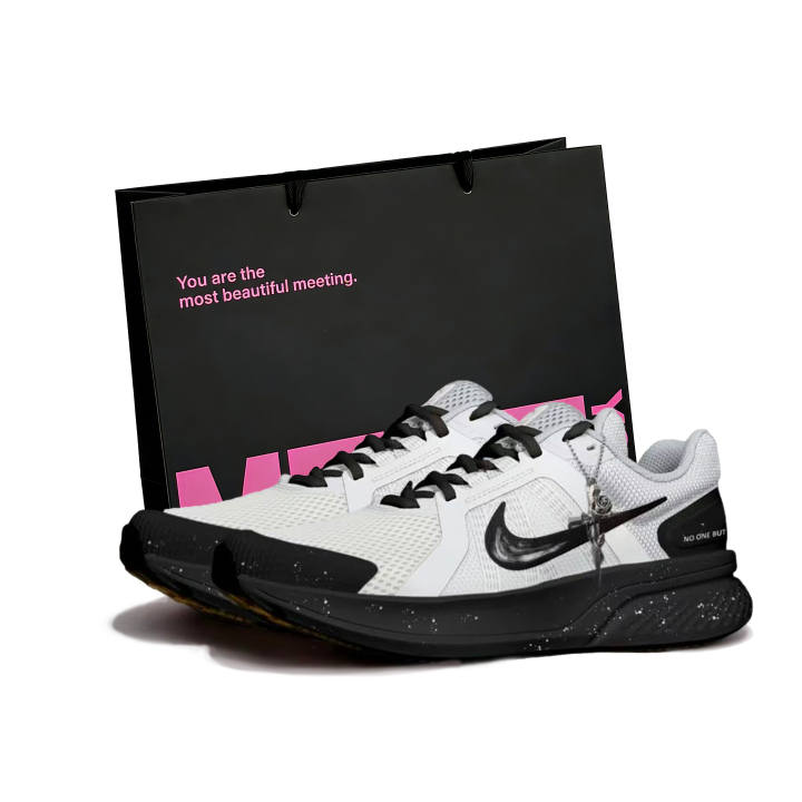 Nike Nike Run Swift 2 Cushioning Support Low top Running Shoes Men's Black White