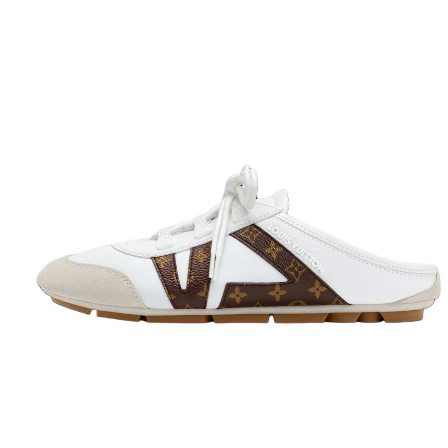LOUIS VUITTON Closed Toe Slippers Women's White