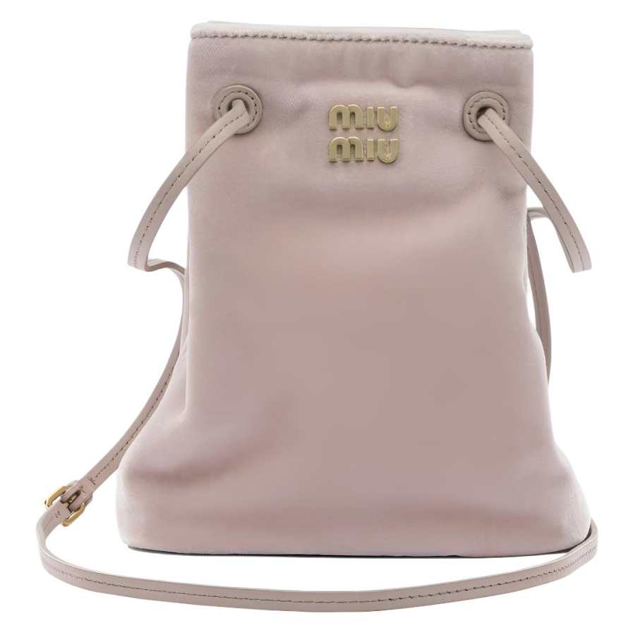 MIU MIU Sheepskin With Cotton Crossbody Bags Mini Women's Pink