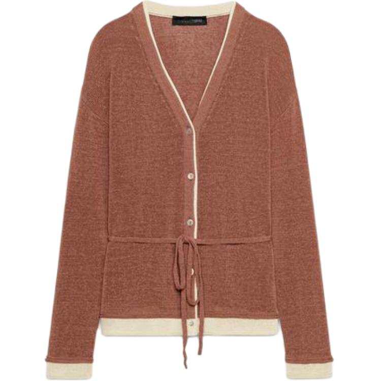 ZARA Knitwear Women's Burgundy V Neck Moderate
