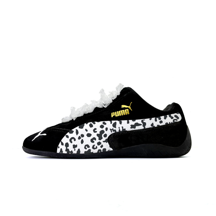 PUMA Speedcat Leopard Shadow Swift Casual Shoes Unisex Black White