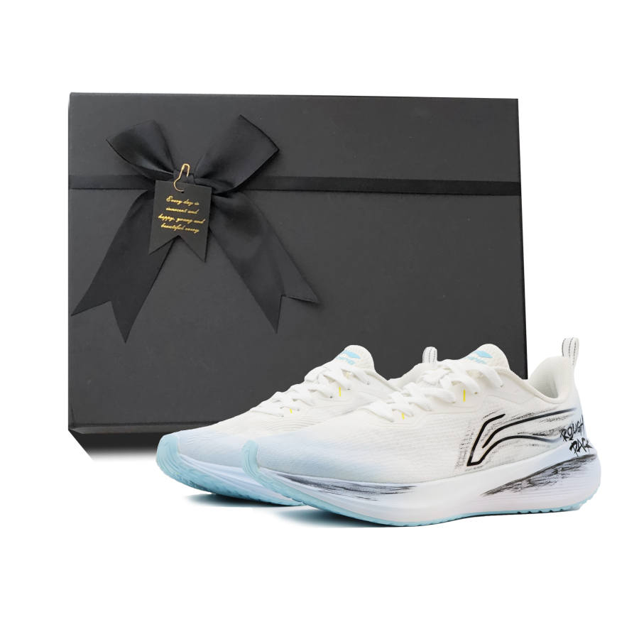 Li-Ning Li Ning Wuyue Cushioning Rebound Height Increasing Breathable Low top Running Shoes Men's Blue White