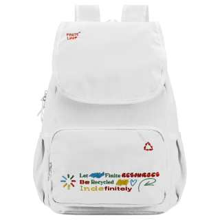FINITE LOOP FINITE LOOP Recycled Polyester Backpack Unisex White
