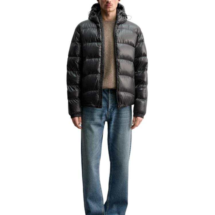 ZARA ORIGINS Down Jackets Men's Carbon Hooded Moderate Down Jacket