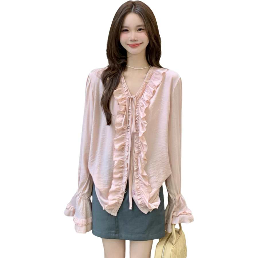 JBBCN Shirts Women's V Neck Moderate