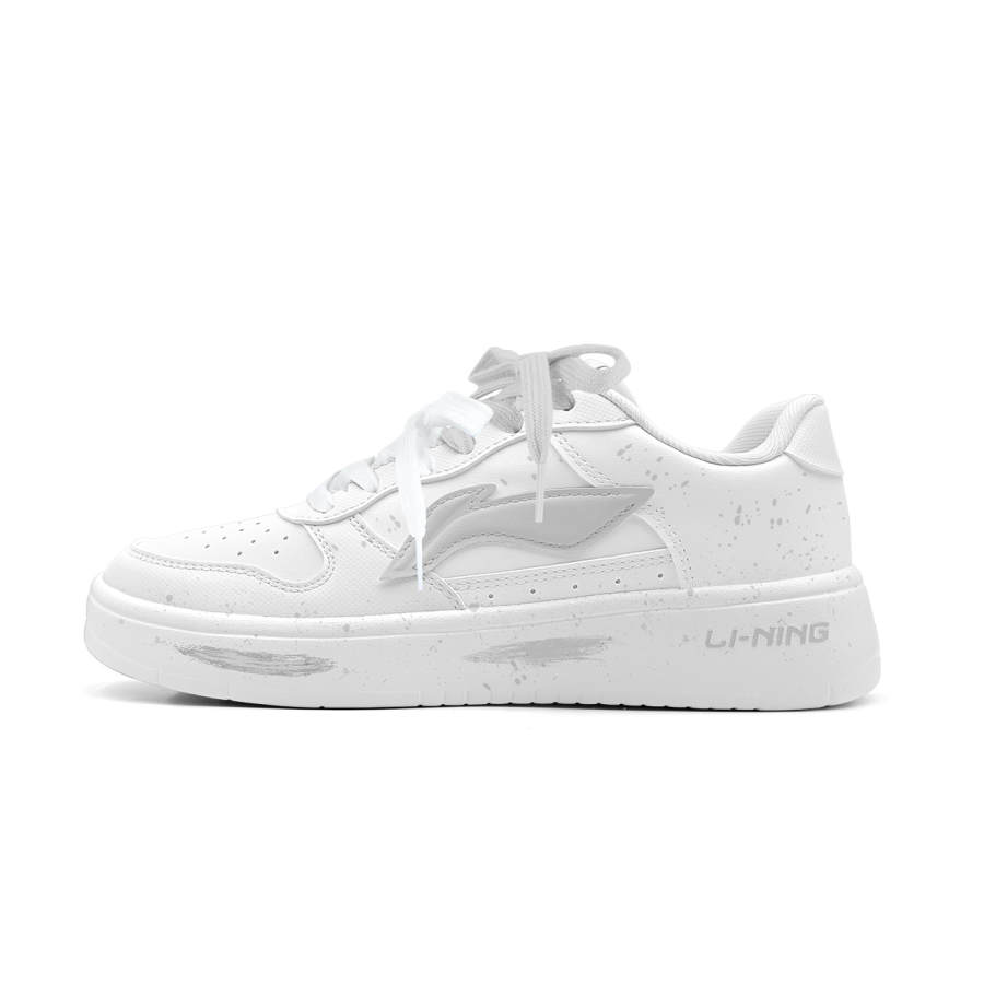 Li-Ning Li Ning Low top Skateboard Shoes Unisex Gray White