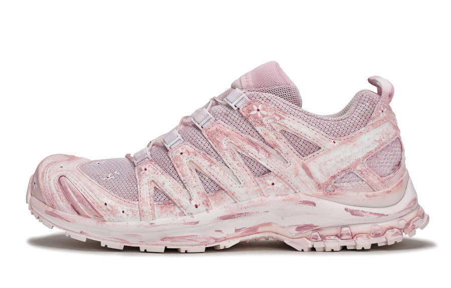 SALOMON XA PRO 3D Slip Resistant Low top Running Shoes Unisex Pink White
