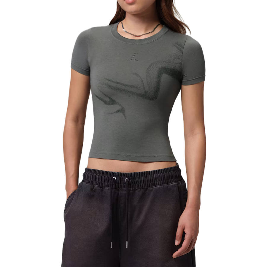 Jordan Jordan T Shirts Women's Iron Gray Crew Neck Moderate
