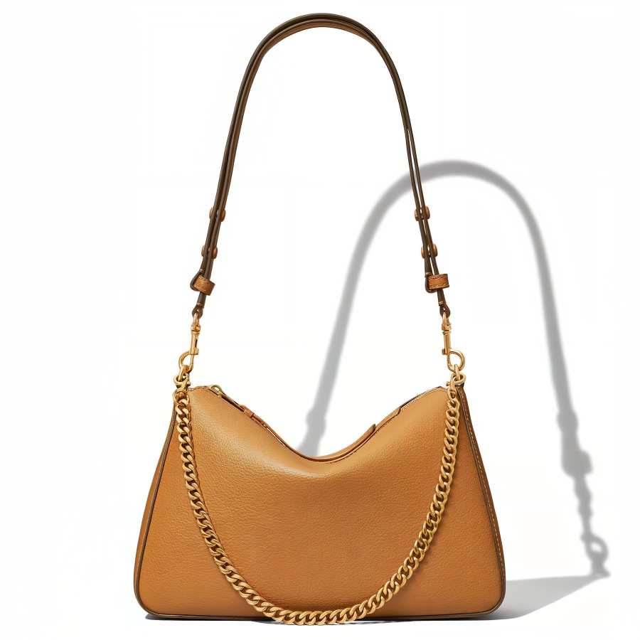 TORY BURCH TORY BURCH Perry Pebbled Leather Shoulder Bag Medium Women's Fall Brown