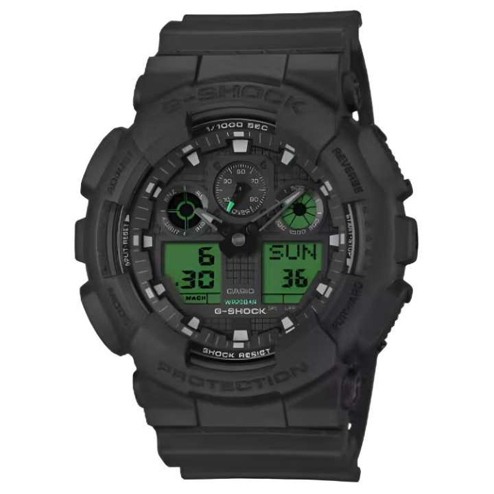 CASIO CASIO GA 100 Quartz Movement Resin Strap Watch Men's Watches Black Dial