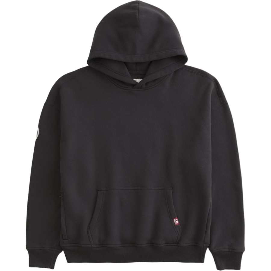 Hollister/ Sweatshirts Men's Black Hooded Non Detachable Moderate