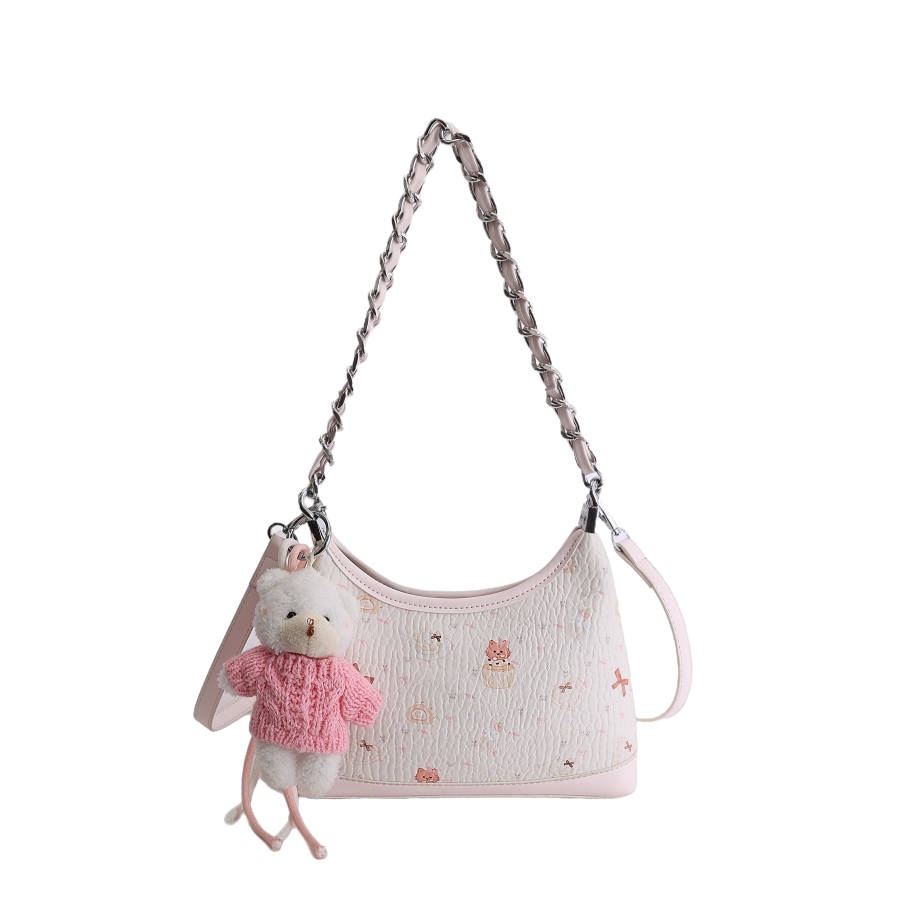 YALU Pu Shoulder Bag Regular Women's White/Blue/Pink
