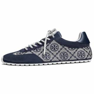 TORY BURCH Field T Monogram Low top Casual Shoes Women's Dark Blue