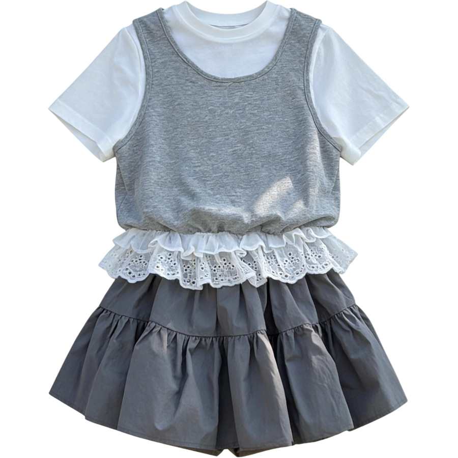 YALU Children Aged 3 7 Years Old YALU Jk Skirt Set