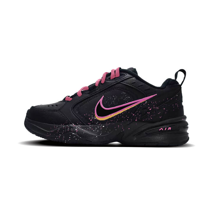 Nike Nike Air Monarch 4 Star Pink Synthetic Leather Slip Resistant Low top Chunky Sneakers Unisex Black