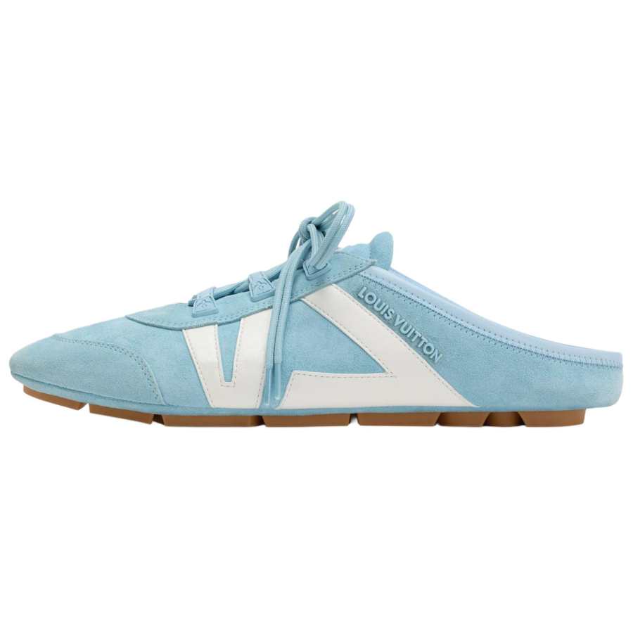 LOUIS VUITTON Closed Toe Slippers Women's Blue