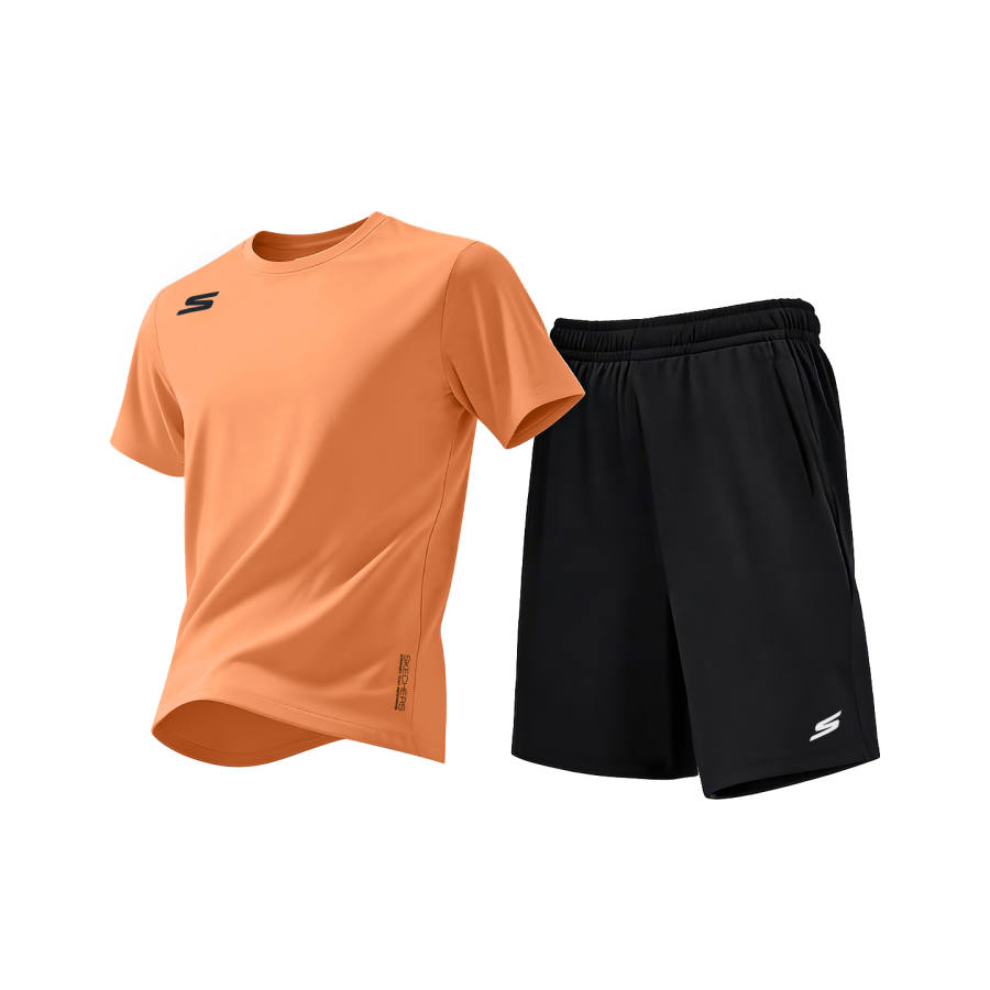 Skechers Sports Suit Men's Gray Orange+Carbon Black
