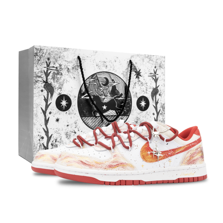 Nike Nike Big Monster Lab, Flowing Clouds And Star Fragments Cushioning Abrasion Resistant Low top Skateboard Shoes Unisex