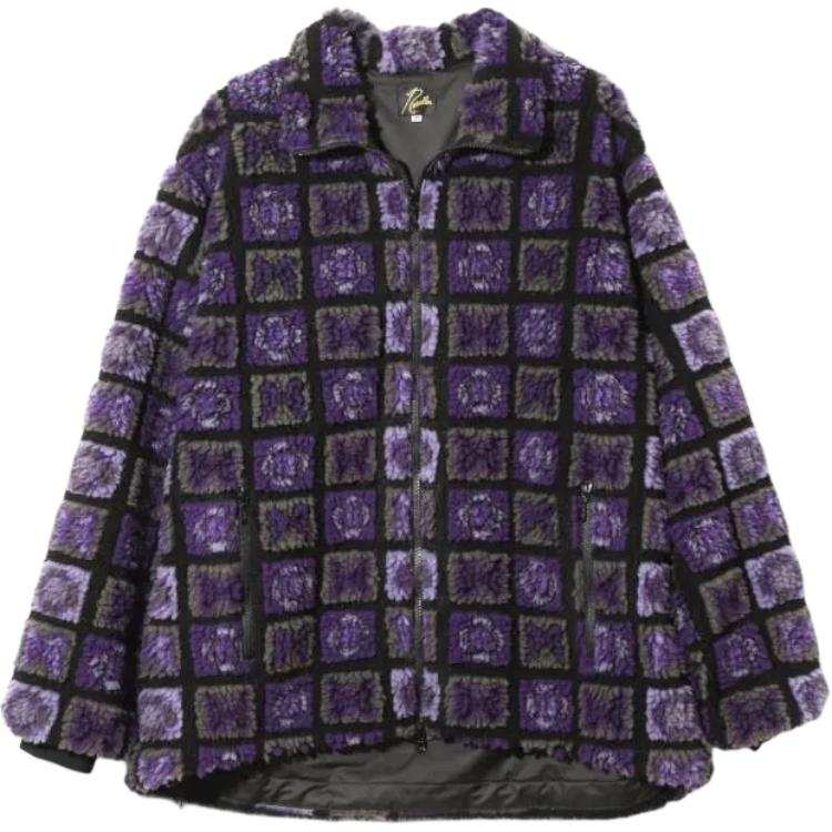 Needles Needles Velvet Jackets Men's Purple/Black Lapel Moderate