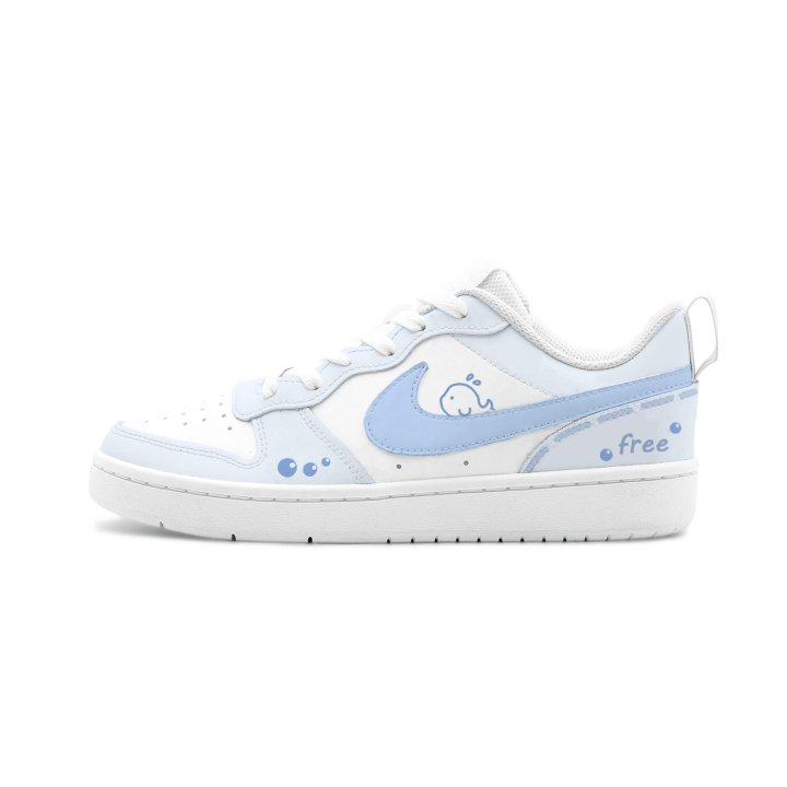 Nike Nike Court Borough Skateboard Shoes Unisex Low Top White/Blue