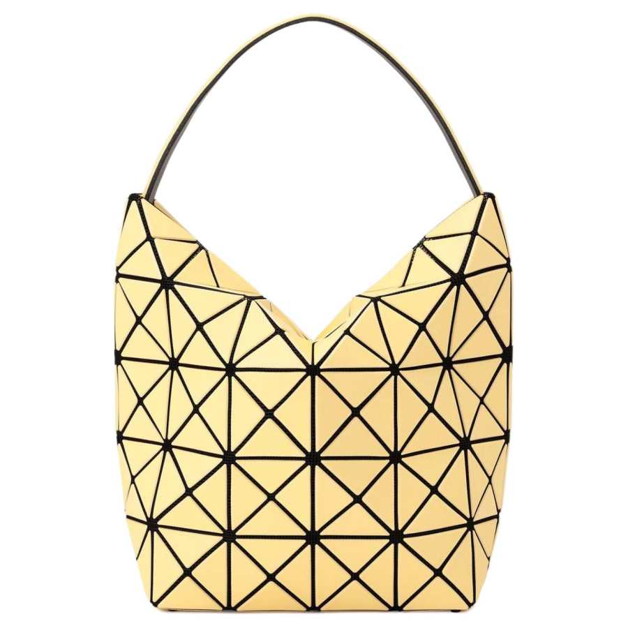 ISSEY MIYAKE Polyvinyl Chloride Resin Handbag Unisex Light Jade Beige Yellow