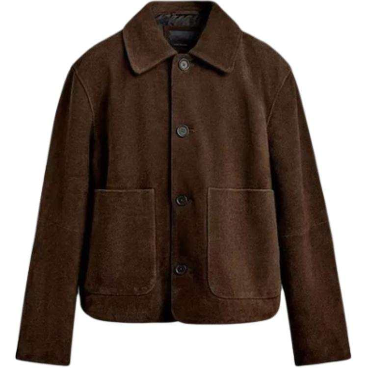 ZARA Jackets Men's Dark Brown Lapel Moderate Other
