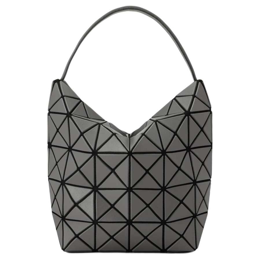 ISSEY MIYAKE Polyvinyl Chloride Resin Handbag Unisex Charcoal Gray