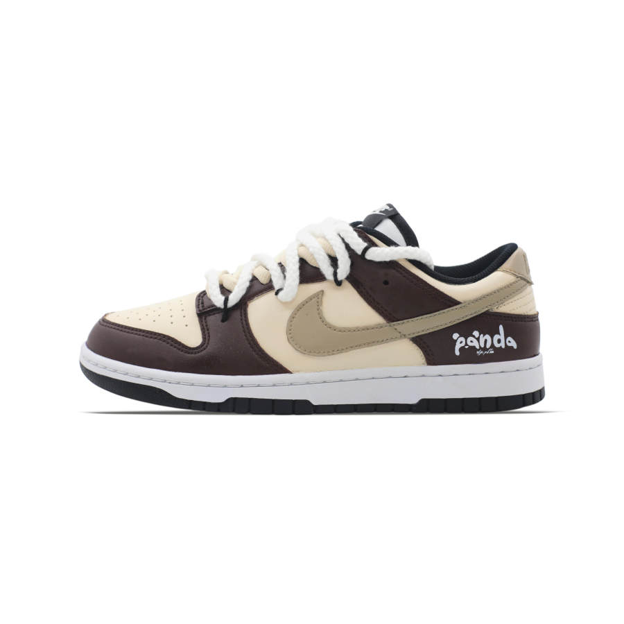 Nike Nike Dunk Panda Milk Coffee Abrasion Resistant Low top Skateboard Shoes Unisex