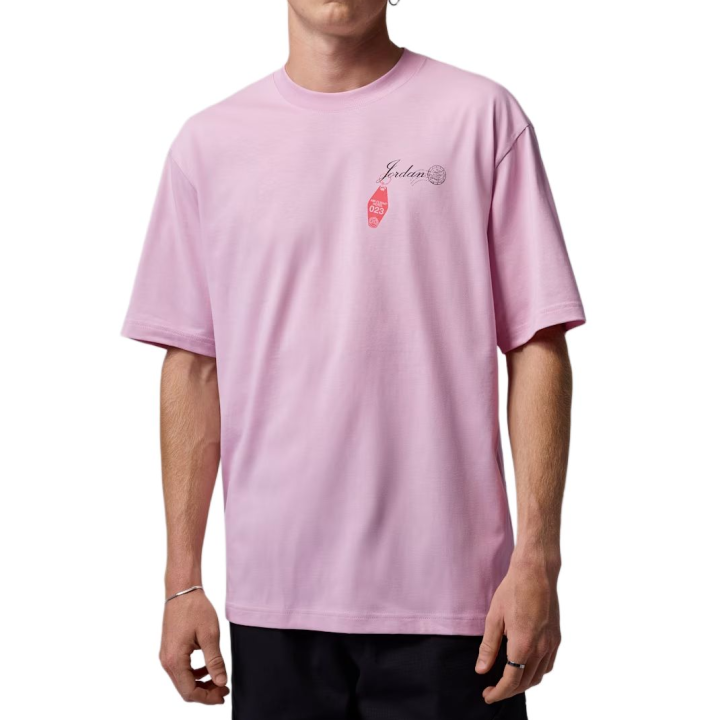 Jordan Jordan T Shirts Men's Ice Carmine/Infrared 23 Crew Neck Moderate
