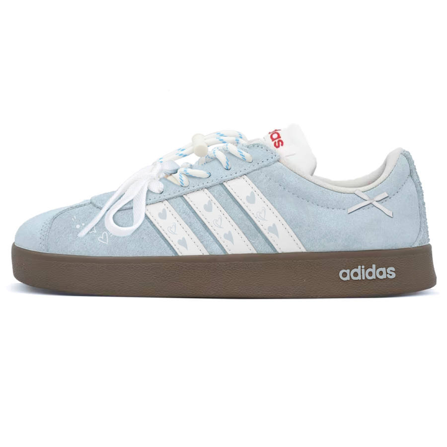 Adidas Neo VL Court 2.0 Maris Sal Milk Puff MONE Manufacturing Abrasion Resistant Breathable Low top Skateboard Shoes
