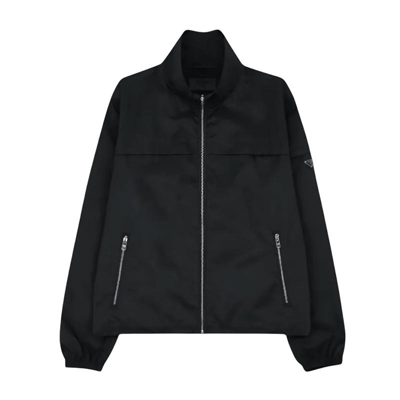 PRADA PRADA Jackets Men's Black Turtleneck Moderate Straight Fit