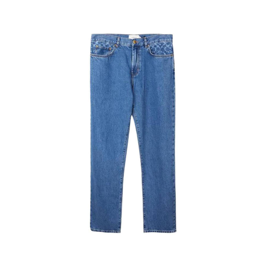 COACH COACH Jeans Men's Blue Moderate Straight Fit Pants