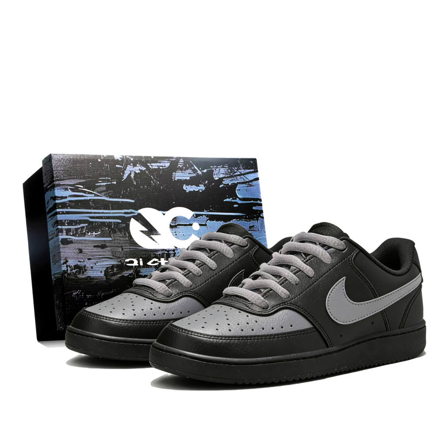 Nike Nike Court Vision Night Shadow Synthetic Leather Abrasion Resistant Slip Resistant Low top Skateboard Shoes Unisex