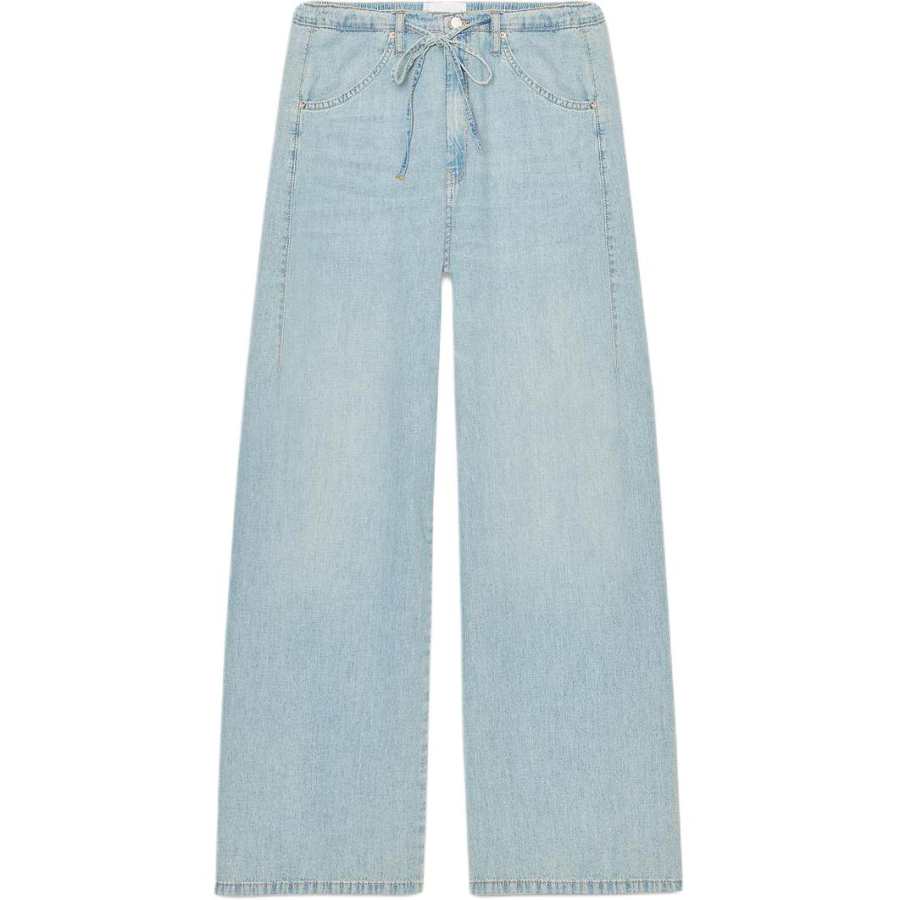ZARA Jeans Women's Light Blue Moderate Wide Leg Pants