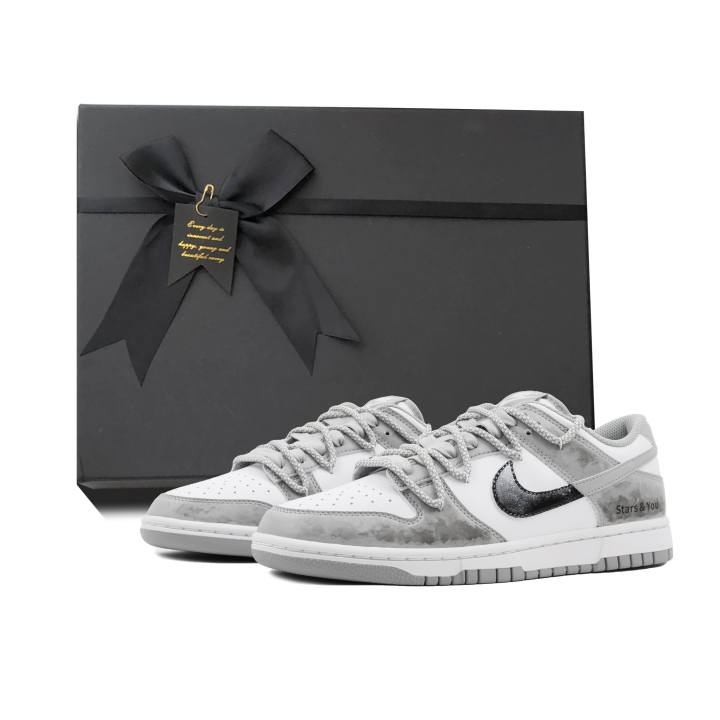 Nike Nike Dunk Black White, Mist, Classic, Popular, Versatile Coverage Balance Abrasion Resistant Slip Resistant Low top